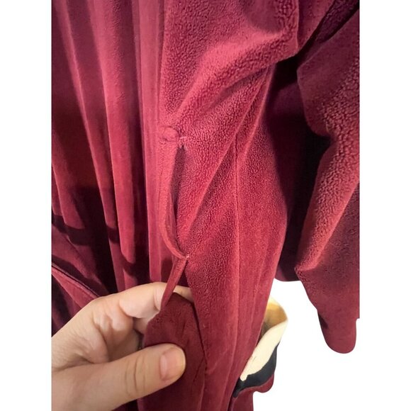 Vintage Christian Dior Red OS Robe De Chambre Luxury Old Money Classic Chic 70s - Picture 4 of 11